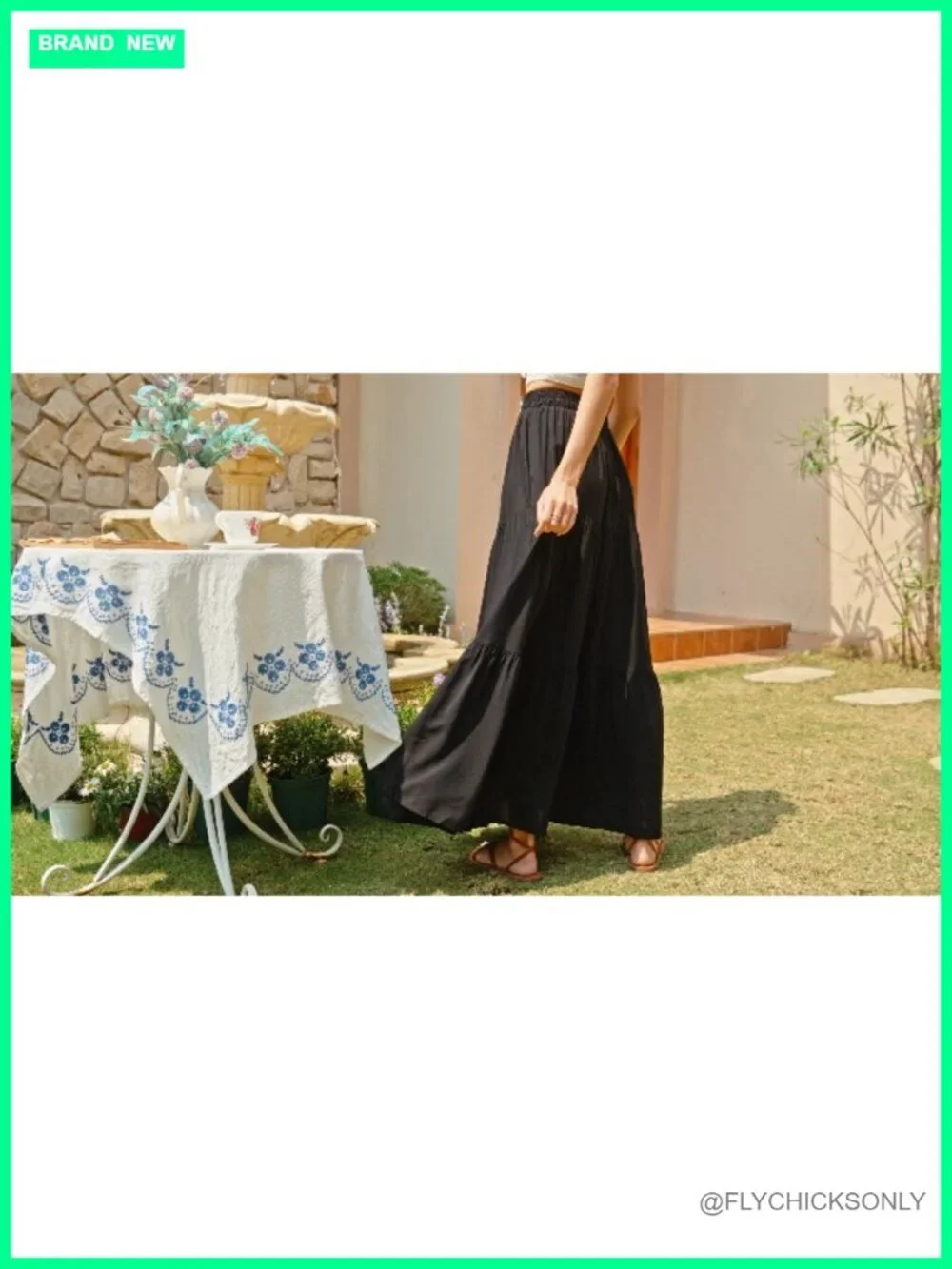 Viscose Renaissance Maxi Skirt with Pockets - Tiered A-Line Full Length